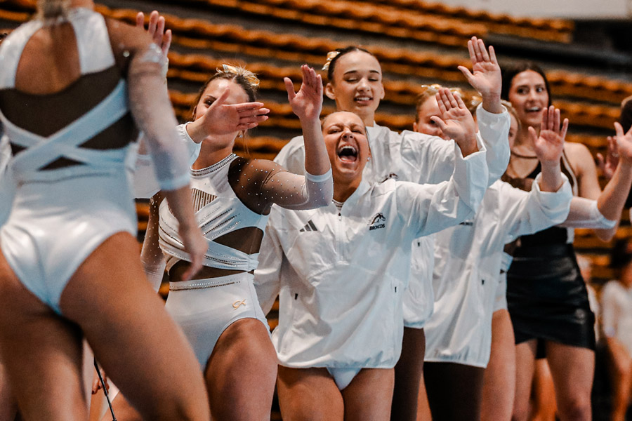 Gymnastics Team Celebration